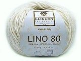 Filato Naturale in Lino e Cotone Egiziano, Confezione da 4 Gomitoli 8 Colori