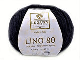 Filato Naturale in Lino e Cotone Egiziano, Confezione da 4 Gomitoli 8 Colori