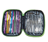 Set Uncinetti Cotone/Lana dal Numero 0,5 al 6,5 in Metallo, Tre Sfere, 22 Misure