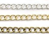 1 Metro di Catena a Metraggio in Metallo 2,0cm di Altezza per Borse e Pochette 3 Colori