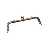 Chiusura Clic Clac Rettangolare per Borsa Mas Metallo Argento Dimensioni 20x8cm