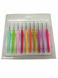 Set Uncinetti Ergonomici Metallo Manico Gomma misti da 0,5mm a 2,7mm