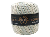 6 Gomitoli Filato di Cotone Filo di Scozia Multicolor, Uncinetto n°5, Confezione da 480gr, 12 Colori