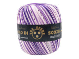 6 Gomitoli Filato di Cotone Filo di Scozia Multicolor, Uncinetto n°5, Confezione da 480gr, 12 Colori