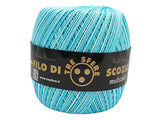 6 Gomitoli Filato di Cotone Filo di Scozia Multicolor, Uncinetto n°5, Confezione da 480gr, 12 Colori