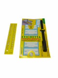 Etichette Termoadesive 100% Cotone Pennarello Indelebile e Normografo 15 Pezzi