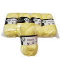 5 gomitoli Filato di Cotone Fiocco Naturale 100% TreSfere in Confezione da 250gr.