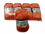 5 gomitoli Filato di Cotone Fiocco Naturale 100% TreSfere in Confezione da 250gr.