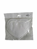 Coccarda Fiocco Nascita Ricamo Cuore Tela Aida Bianca Puro Cotone