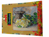 stafil Kit Ricamo Mezzo Punto consente di realizzare un Quadro da ricamare anche a Punto Croce con filati cotone lanato