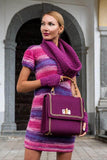 Coppia Manici in Bamboo con Anelli Oro da 22x16cm per Borse e Pochette