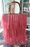 Coppia Manici in Bamboo con Anelli Argento da 16x15cm per Borse e Pochette
