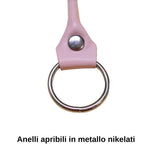 Coppia di Manici in Ecopelle per Borse Tre Sfere 13 colori Lunghezza 64cm