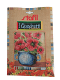 Stafil il kit Ricamo Mezzo Punto Consente di Realizzare un Quadro da Ricamare anche a Punto Croce, Stampa, Ago, Filati in Cotone Lanato e Istruzioni