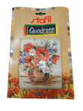 Stafil il kit Ricamo Mezzo Punto Consente di Realizzare un Quadro da Ricamare anche a Punto Croce, Stampa, Ago, Filati in Cotone Lanato e Istruzioni