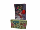 Set Cucito Viaggio Scatola in Latta Portatile Aghi Fili Spilli Ditale 